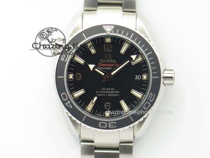 0518 Planet Ocean SS Bp Maker 45mm Black Bezel On SS Bracelet A OnTrend 8218